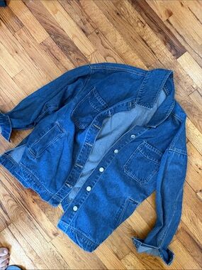 Classic Denim Work Jacket - Blue
